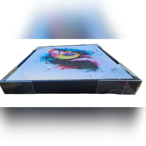 Lane Todd by Stupell - Colorful Vibrant Abstract Portrait Art Canvas Faux Wood - Picture 2 of 10